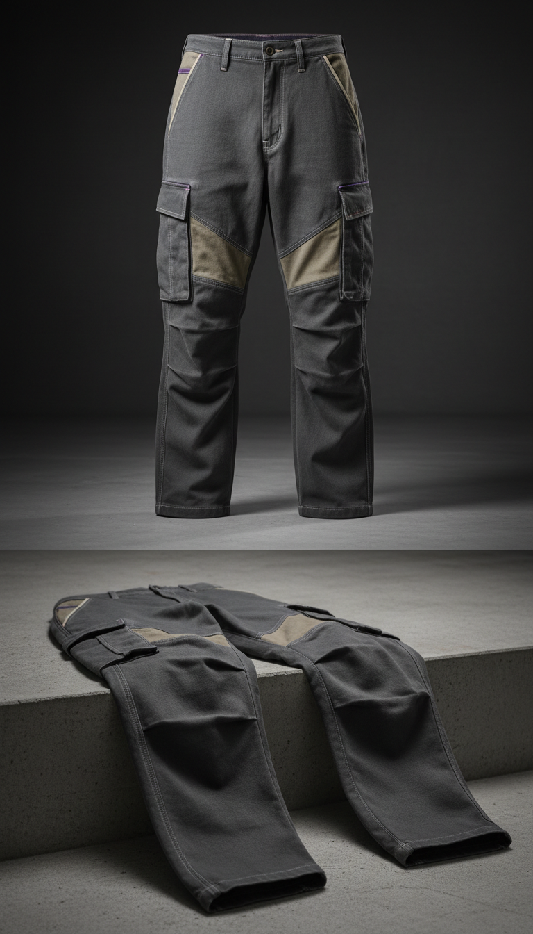 Nylon Blend Utility Cargo Pants